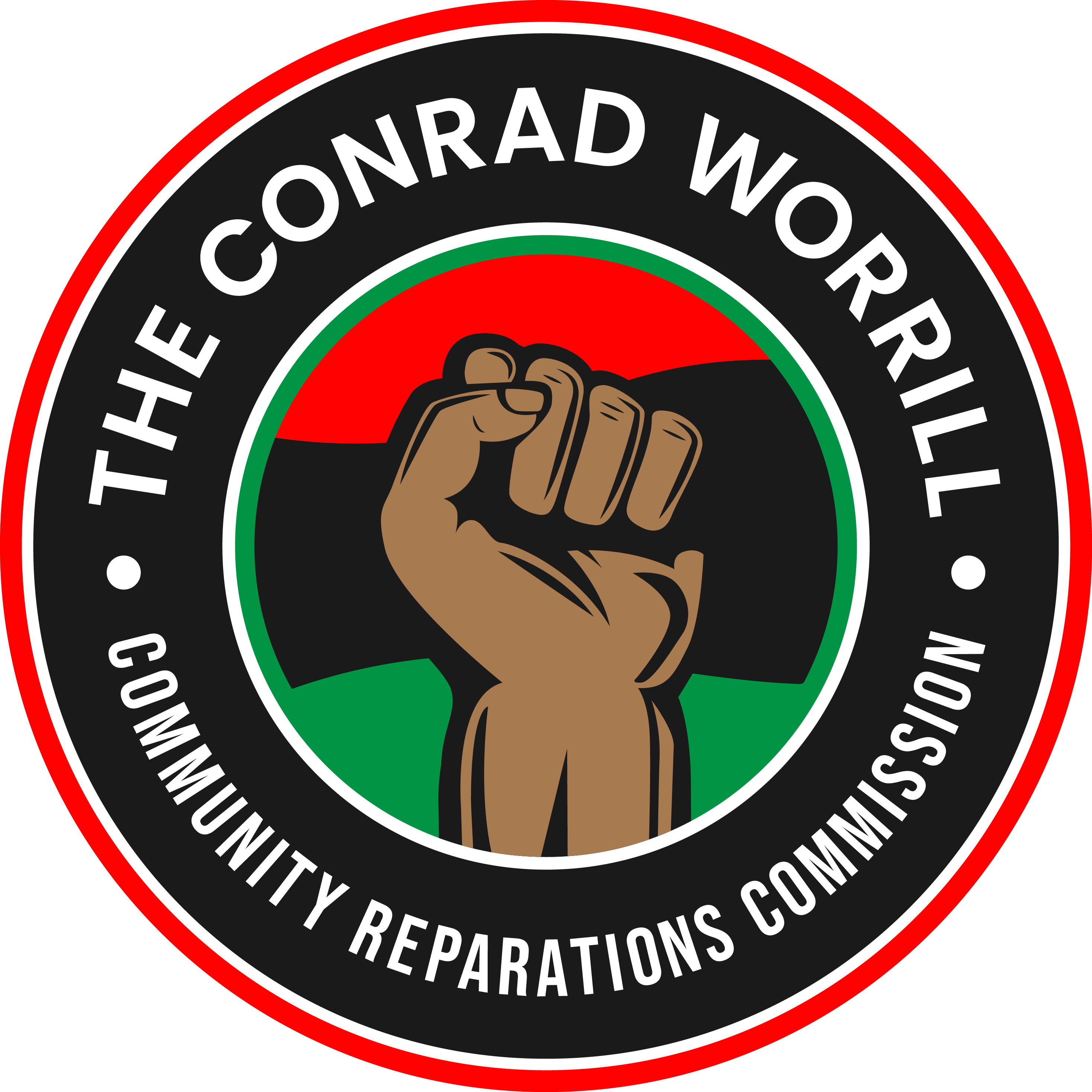 CONRAD WORRILL COMMUNITY REPARATIONS COMMISSION logo