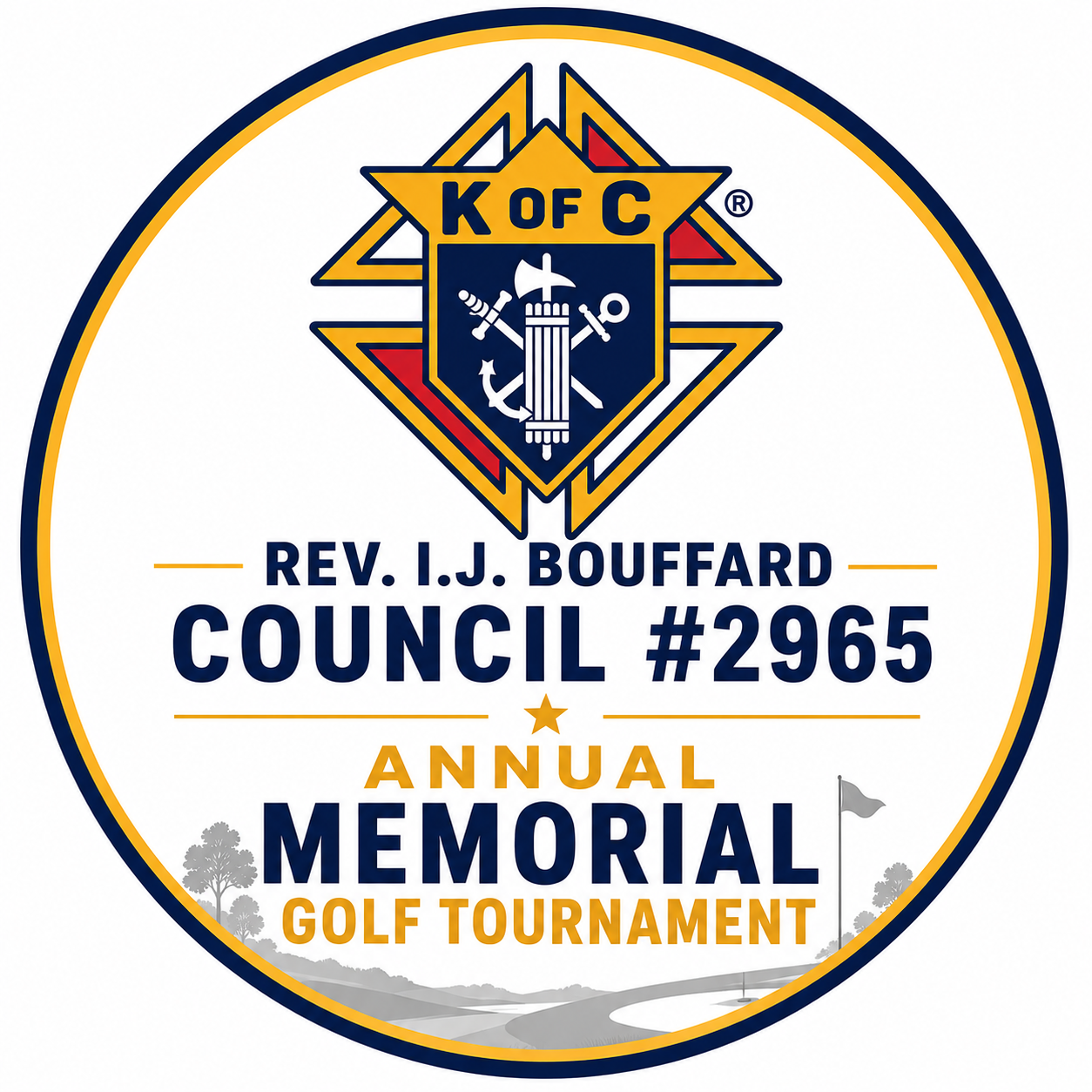 KNIGHTS OF COLUMBUS 2965 REV I J BOUFFARD COUNCIL logo