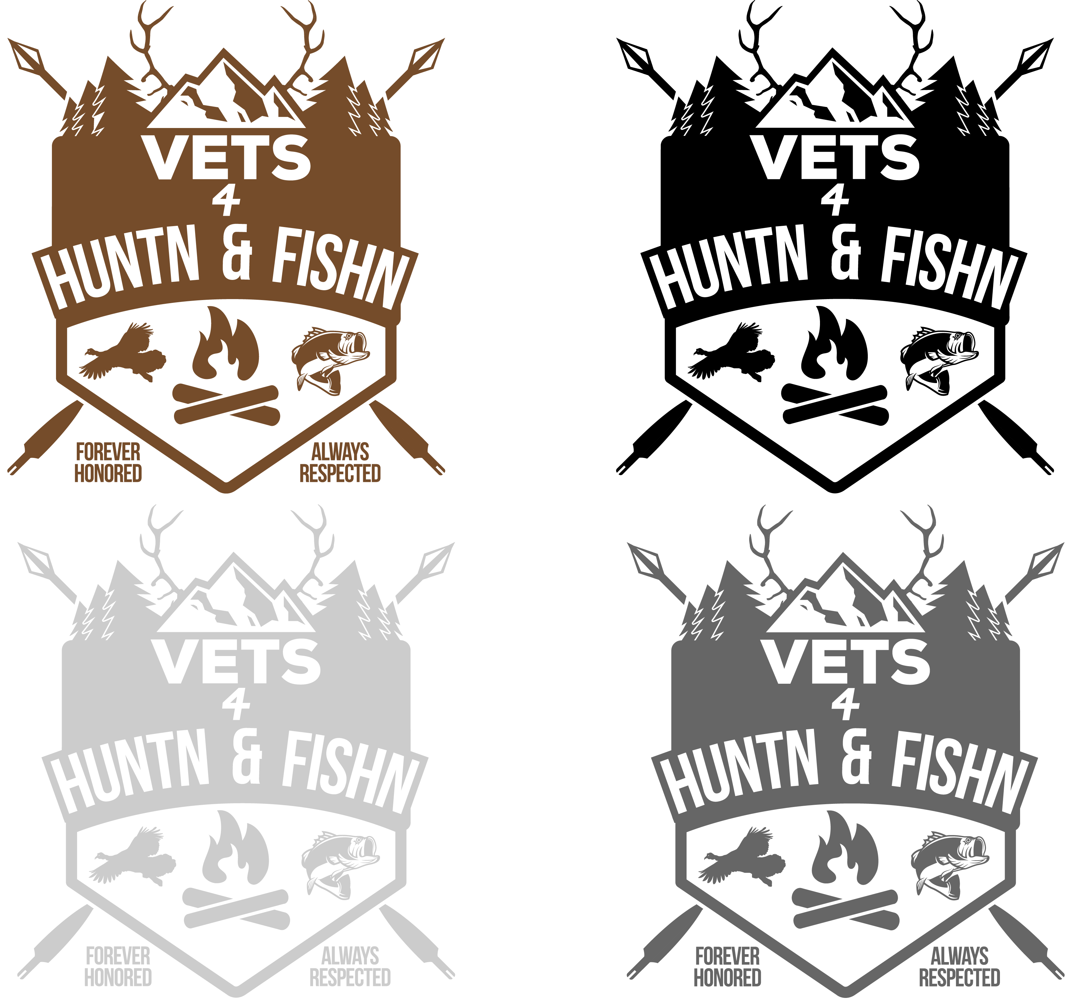 VETS 4 HUNTN & FISHN logo